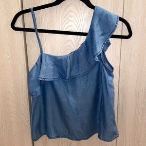 Aeropostale one shoulder XS ruffle top